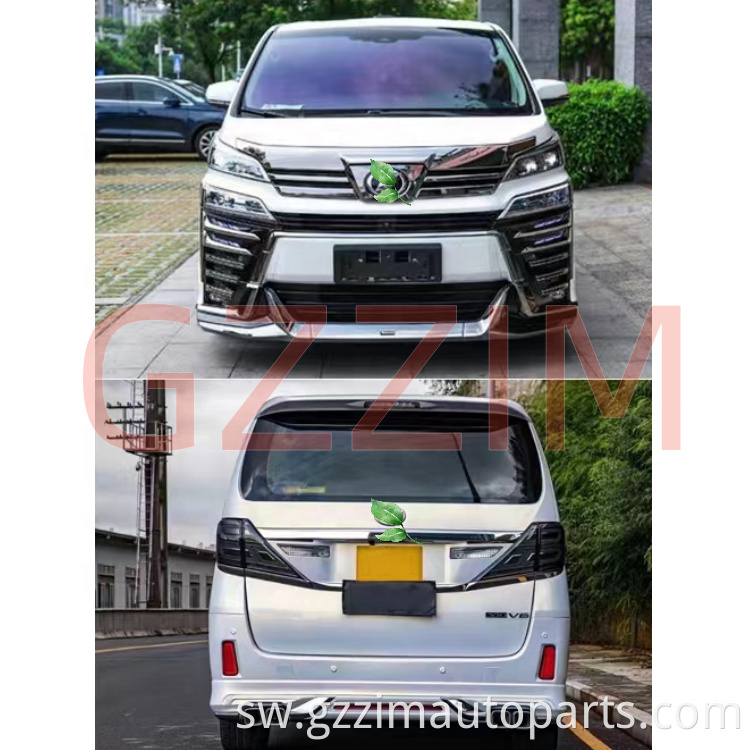 ABS Plastic Body kit & Head Lamp & Grille Used For Vellfire 2008 Upgrade To 2018